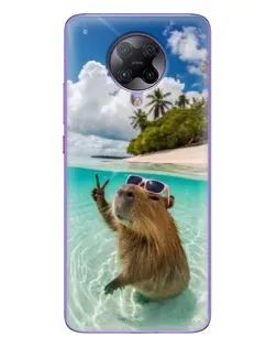 Чохол для Xiaomi POCO F2 Pro з картинкою «Капібара на морі»