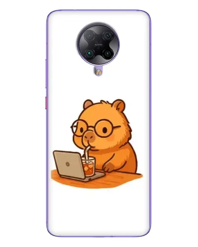 Чохол для Xiaomi POCO F2 Pro з картинкою «Капібара з ноутбуком»