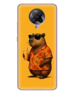 Чохол для Xiaomi POCO F2 Pro з картинкою «Капібара на відпочинку»