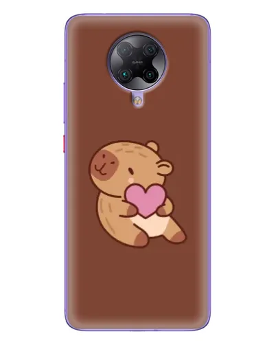 Чохол для Xiaomi POCO F2 Pro з картинкою «Капібара з серцем»