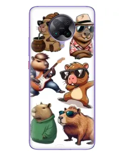 Чохол для Xiaomi POCO F2 Pro з картинкою «Круті капібари музиканти»