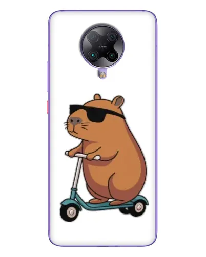 Чохол для Xiaomi POCO F2 Pro з картинкою «Капібара на самокаті»