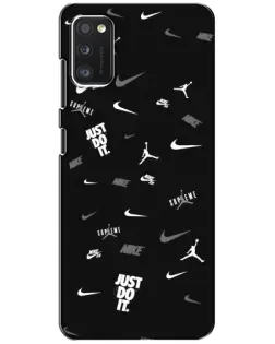 Чехол для Xiaomi POCO M3 с картинкой «Nike Black Pattern»