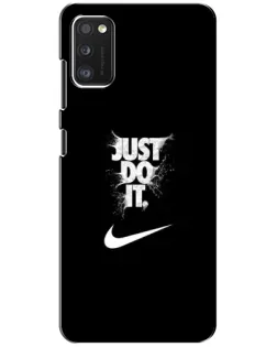 Чехол для Xiaomi POCO M3 с картинкой «Текстовый принт Nike»