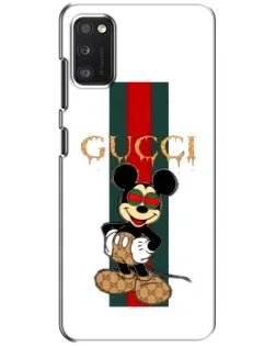Чехол для Xiaomi POCO M3 с картинкой «Микки Маус Gucci — полосы»