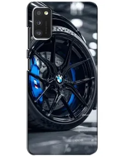 Чехол для Xiaomi POCO M3 с картинкой «Колесо BMW вблизи»