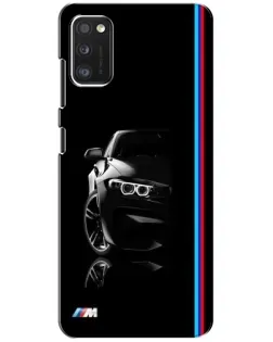Чехол для Xiaomi POCO M3 с картинкой «Силуэт BMW в темноте»