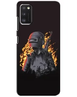 Чехол для Xiaomi POCO M3 с картинкой «PUBG — огненный силуэт»