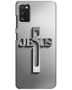 Чехол для Xiaomi POCO M3 с картинкой «Металлический крест Jesus»