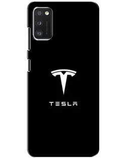 Чохол для Xiaomi POCO M3 з картинкою «Tesla White Logo»