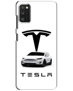 Чохол для Xiaomi POCO M3 з картинкою «Tesla White Style»