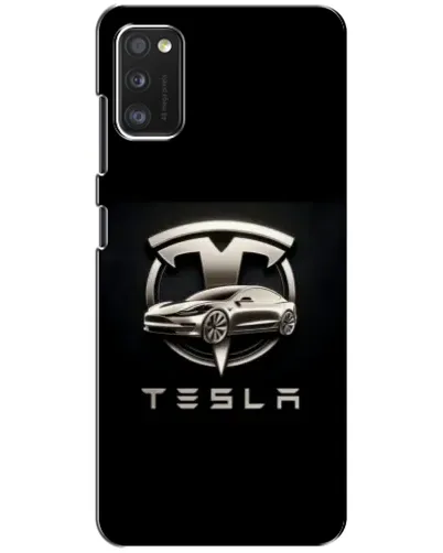 Чохол для Xiaomi POCO M3 з картинкою «Tesla — срібне авто»