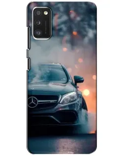 Чехол для Xiaomi POCO M3 с картинкой «Mercedes — ночной город»