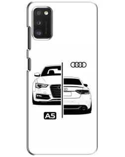 Чехол для Xiaomi POCO M3 с картинкой «Audi — контрастный дизайн»