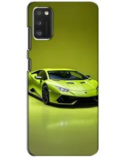 Чехол для Xiaomi POCO M3 с картинкой «Салатовый Lamborghini Huracan»