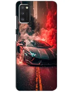 Чехол для Xiaomi POCO M3 с картинкой «Lamborghini красный дым»