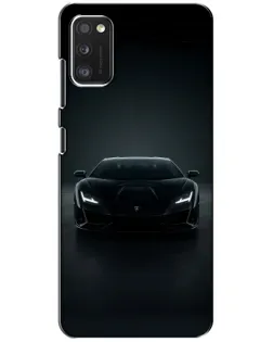 Чехол для Xiaomi POCO M3 с картинкой «Черный Lamborghini Aventador»