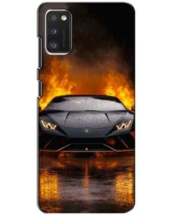 Чехол для Xiaomi POCO M3 с картинкой «Lamborghini в огне»