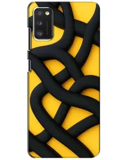 Чехол для Xiaomi POCO M3 с картинкой «Черное желтое переплетение» Чехол для Xiaomi POCO M3 с картинкой «Черное желтое переплетение»