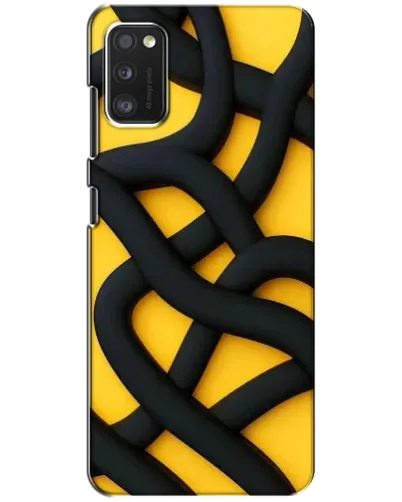Чехол для Xiaomi POCO M3 с картинкой «Черное желтое переплетение» Чехол для Xiaomi POCO M3 с картинкой «Черное желтое переплетение»