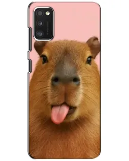 Чехол для Xiaomi POCO M3 с картинкой «Капибара с языком»