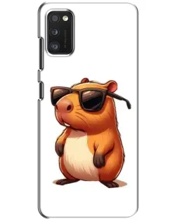 Чехол для Xiaomi POCO M3 с картинкой «Капибара в очках»