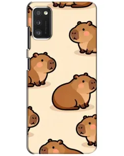 Чехол для Xiaomi POCO M3 с картинкой «Паттерн милых капибар»