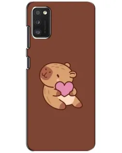 Чехол для Xiaomi POCO M3 с картинкой «Капибара с сердцем»