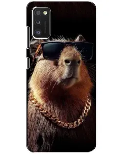 Чехол для Xiaomi POCO M3 с картинкой «Капибара золотая цепь»