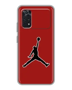 Чехол для Xiaomi POCO M4 Pro 4G с картинкой «Jordan Red Back»