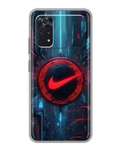 Чехол для Xiaomi POCO M4 Pro 4G с картинкой «Техногенный стиль Nike»