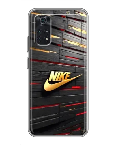 Чехол для Xiaomi POCO M4 Pro 4G с картинкой «Золотой Nike на металле»