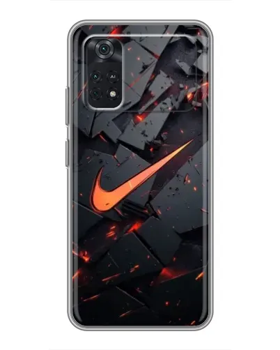 Чехол для Xiaomi POCO M4 Pro 4G с картинкой «Nike — эффект разломов»