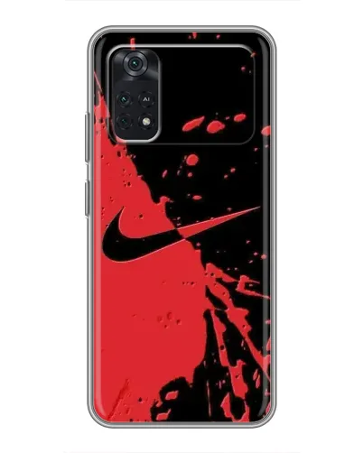 Чехол для Xiaomi POCO M4 Pro 4G с картинкой «Красные брызги Nike» Чехол для Xiaomi POCO M4 Pro 4G с картинкой «Красные брызги Nike»