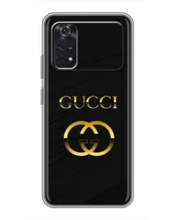 Чехол для Xiaomi POCO M4 Pro 4G с картинкой «Золотой логотип Gucci»
