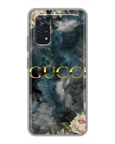 Чехол для Xiaomi POCO M4 Pro 4G с картинкой «Абстрактные цветы Gucci» Чехол для Xiaomi POCO M4 Pro 4G с картинкой «Абстрактные цветы Gucci»
