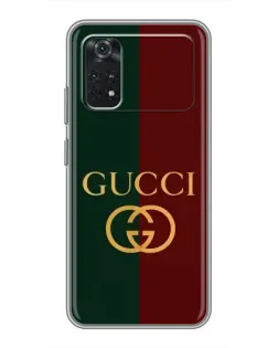 Чехол для Xiaomi POCO M4 Pro 4G с картинкой «Gucci — темно-зеленый градиент»