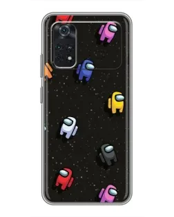 Чехол для Xiaomi POCO M4 Pro 4G с картинкой «Космический паттерн Among Us» Чехол для Xiaomi POCO M4 Pro 4G с картинкой «Космический паттерн Among Us»