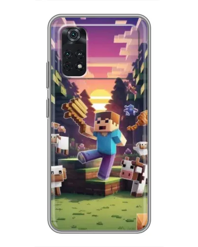 Чехол для Xiaomi POCO M4 Pro 4G с картинкой «Стив на ферме» Чехол для Xiaomi POCO M4 Pro 4G с картинкой «Стив на ферме»