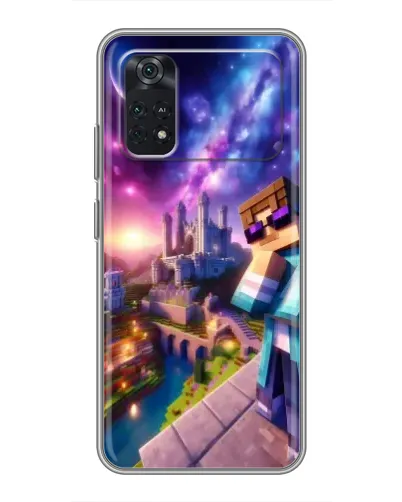 Чехол для Xiaomi POCO M4 Pro 4G с картинкой «Стив и космос» Чехол для Xiaomi POCO M4 Pro 4G с картинкой «Стив и космос»