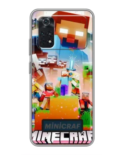 Чехол для Xiaomi POCO M4 Pro 4G с картинкой «Minecraft герои игры» Чехол для Xiaomi POCO M4 Pro 4G с картинкой «Minecraft герои игры»