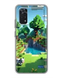Чехол для Xiaomi POCO M4 Pro 4G с картинкой «Minecraft летний день»