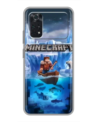 Чехол для Xiaomi POCO M4 Pro 4G с картинкой «Minecraft ледяной мир» Чехол для Xiaomi POCO M4 Pro 4G с картинкой «Minecraft ледяной мир»