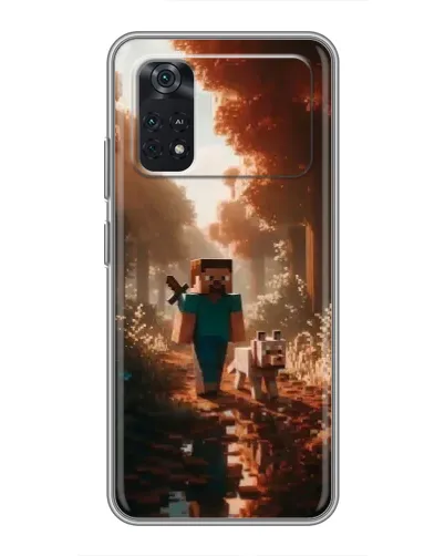 Чехол для Xiaomi POCO M4 Pro 4G с картинкой «Стив в лесу» Чехол для Xiaomi POCO M4 Pro 4G с картинкой «Стив в лесу»