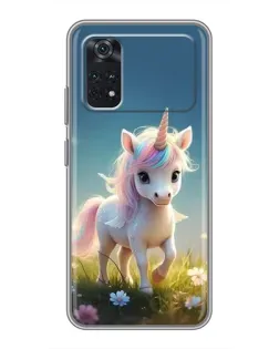 Чехол для Xiaomi POCO M4 Pro 4G с картинкой «Единорог на поляне» Чехол для Xiaomi POCO M4 Pro 4G с картинкой «Единорог на поляне»