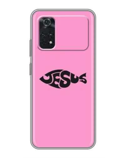 Чехол для Xiaomi POCO M4 Pro 4G с картинкой «Розовый символ Jesus» Чехол для Xiaomi POCO M4 Pro 4G с картинкой «Розовый символ Jesus»