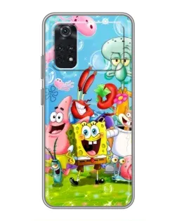 Чехол для Xiaomi POCO M4 Pro 4G с картинкой «Губка Боб и друзья»