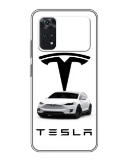 Чехол для Xiaomi POCO M4 Pro 4G с картинкой «Tesla White Style»