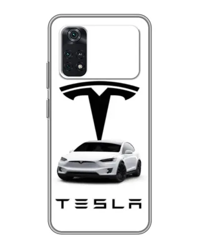 Чехол для Xiaomi POCO M4 Pro 4G с картинкой «Tesla White Style» Чехол для Xiaomi POCO M4 Pro 4G с картинкой «Tesla White Style»