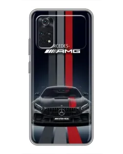 Чехол для Xiaomi POCO M4 Pro 4G с картинкой «Mercedes — белый карбон» Чехол для Xiaomi POCO M4 Pro 4G с картинкой «Mercedes — белый карбон»